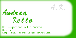 andrea kello business card